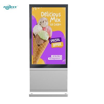 Bom preço CE 65Inch Free Standing Digital Signage Ecrãs Digitais Exteriores para Publicidade on-line