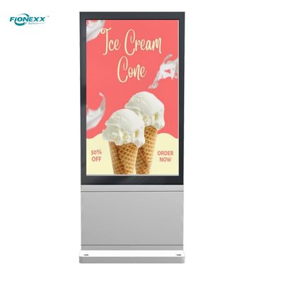 Bom preço Vidros prateados Totem digital exterior versátil 75 polegadas Alto desempenho on-line