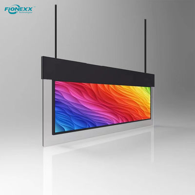 Bom preço 43 polegadas Ultra Slim Dual Side Hanging Display Landscape Display com margem de vidro on-line