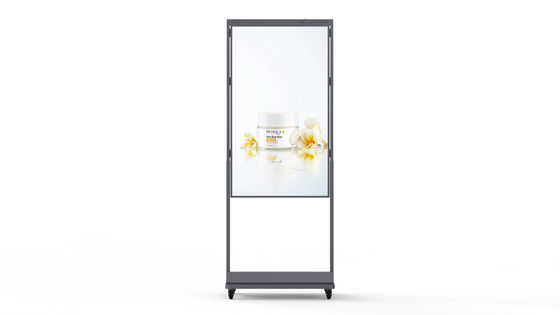 Bom preço Exibição LCD digital ultra fina pendurada 25 mm 55 polegadas interior de dois lados on-line