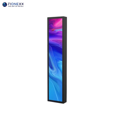 Bom preço 37Display de prateleira digital de barra esticada LCD preto de 8 polegadas para lojas de varejo on-line