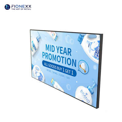 Bom preço 8mm Bezel QLED LCD Ultra Thin High Resolution Wifi Montado na parede tela sensível ao toque LCD Display Publicitário para loja de varejo on-line