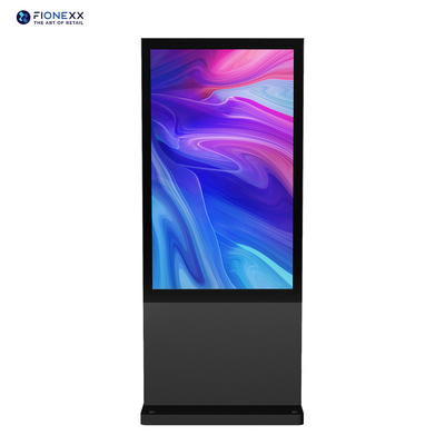 Bom preço 32 polegadas Android Negro Exterior Sem Ventilador Vertical Totem Digital Material Personalizado Exterior tela de visualização on-line