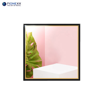 Bom preço Tela LCD quadrada de 22 polegadas com vidro espelhado, moldura preta e dourada, sinalização digital on-line