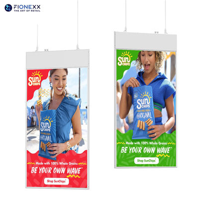 Bom preço Ultra Slim Dual Side Hanging Display 43 polegadas Paisagem Display 700nits + 700nits Dual Side High-Definition Display on-line