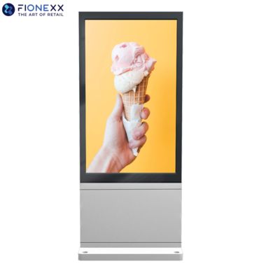 Bom preço 32 polegadas Silver Windows Outdoor Sem ventilador Vertical Totem Digital on-line