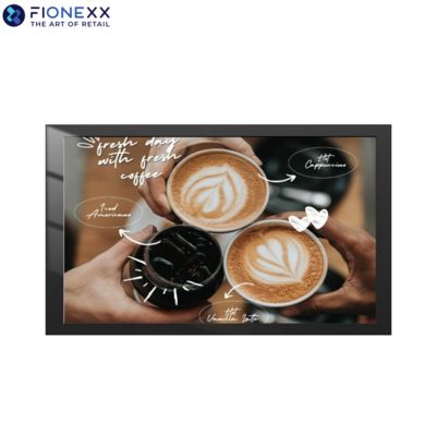 Bom preço 43 polegadas Black AD Board Outdoor sem ventilador Sinalização digital de parede on-line