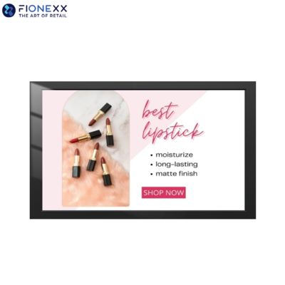 Bom preço 55 polegadas Janela preta exterior sem ventilador Sinalização digital montada na parede on-line