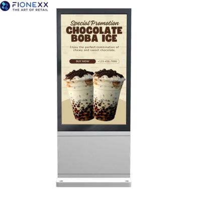Bom preço Tela de exibição de publicidade vertical digital totem externa sem ventoinha Windows prateada de 43 polegadas para exteriores de alta qualidade on-line