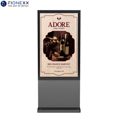 Bom preço Totem digital exterior de 49 polegadas com eficiência energética para exibição de publicidade de alta qualidade ao ar livre, em calçadas on-line