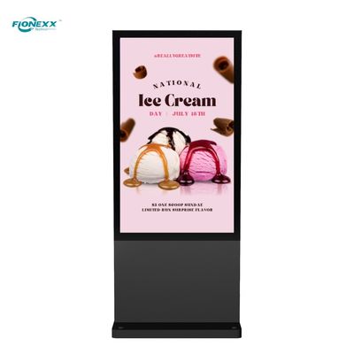 Bom preço 65 polegadas Black AD Board Outdoor sem ventilador Totem Vertical Digital on-line