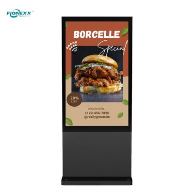 Bom preço 75 polegadas Black AD Board Outdoor sem ventilador Totem Vertical Digital on-line