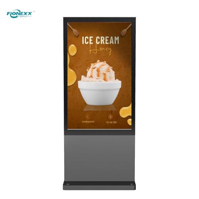 Bom preço Tabela de AD sem ventilador Totem Digital Exterior 86' Digital Signage Perfil de Alumínio on-line