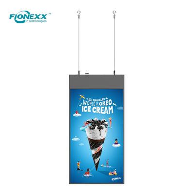 Bom preço 49 polegadas ecrãs de sinalização digital suspensos duplo lado 700nits design de varejo on-line