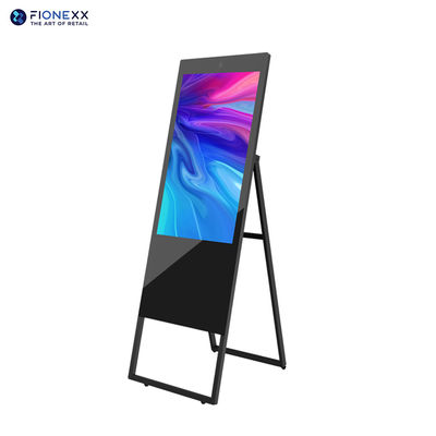 43 polegadas portátil um quadro publicitário digital display totem com alto-falantes integrados