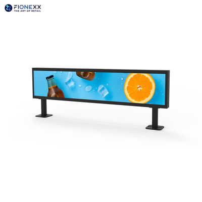 Flexible Advertising Display Board LAN Network Indoor Stretched Bar Digital Signage LCD Display Shelf Advertisement Display In The Supermarket