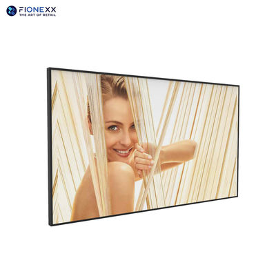 Quadro de alumínio QLED Display LCD de 55 polegadas Montado na parede tela de publicidade digital