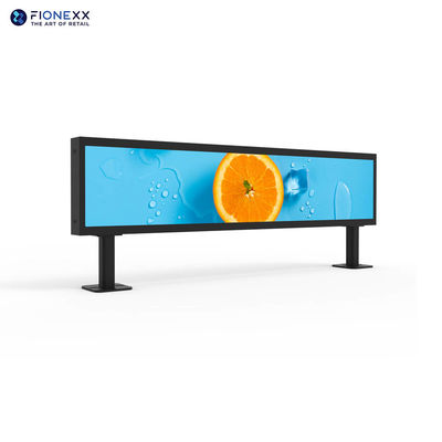 Painel LCD de barra esticada de 24 polegadas de dupla face 1920x360 estilo banner