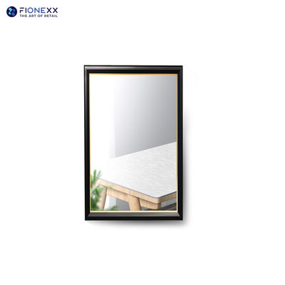 Bom preço 32 polegadas Quadro de Ouro Espelho LCD Display 700nits Espelho Digital de sinalização para hotéis on-line