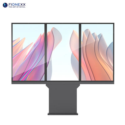 55 polegadas TripleHead Drive através de IP66 Outdoor Digital Signage Totem