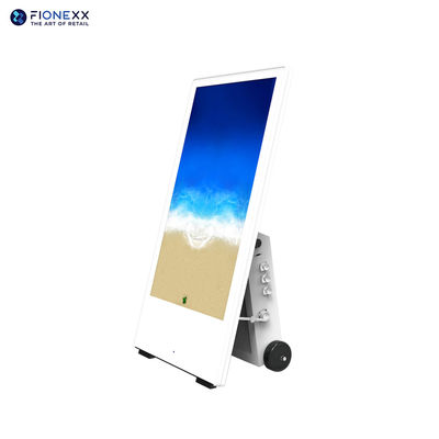 Bom preço Ecrãs LCD de 43 polegadas para publicidade exterior 2000nits Brilho e bateria portátil on-line