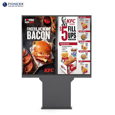 Drive Thru Restaurantes Painel de menus Sinalização digital De pé ao ar livre Quiosque à prova d'água Ecrã de encomenda táctil