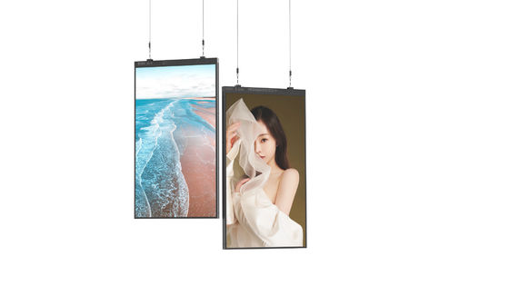 Tecto montado 55-65 polegadas Display LCD de alto brilho para publicidade de varejo interior