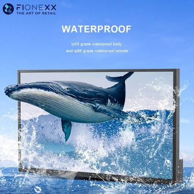 Full Sun IP55 TV QLED à prova d'água 2000nit 3500nits Televisão 4k HD TV ao ar livre