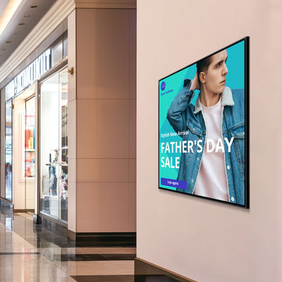 Quadrado de parede montado em interiores e com ecrã LCD de ecrã digital