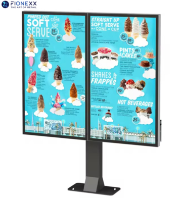 Bom preço Imponente à água exterior capacitivo toque digital sinalização totem digital exibições Drive Through Menu Drive-through Kiosk on-line