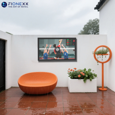 Bom preço TV exterior à prova d'água de alto brilho, TV a sol inteiro, resolução 4K, brilho máximo de 2000 nits, quadro de alumínio, IP65 à prova d'água on-line