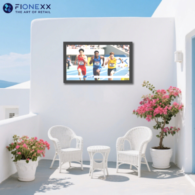 Televisão QLED à prova d'água Full Sun 2000nit 3500nits 4k Televisão HD Carcaça Totalmente Metálica IP65 IP66 TV para Exterior com Controle Remoto