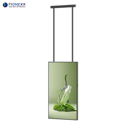 Display de janela LCD de lado único de 49 polegadas de alto brilho pendurado com retrato e tela de paisagem