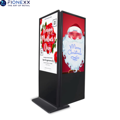 Quiosque de suporte de chão de dupla face para sinalização digital vertical para publicidade interna AD/Windows/Android Solução 1920*1080 Resolução