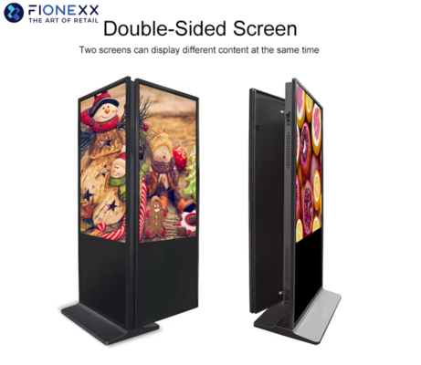 AD/Windows/Android Solution LCD Floor Stand Reprodução de vídeo para publicidade comercial para sinalização digital e exibição interna