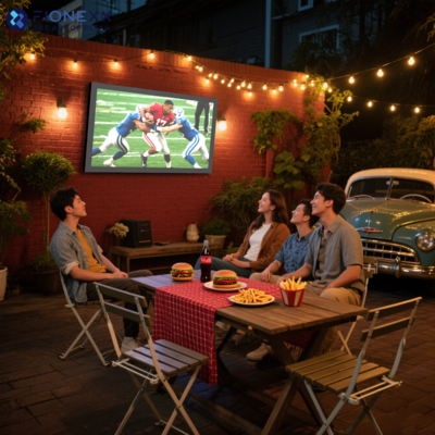 Bom preço Visuais 4K Ultra HD e Som Surround 3D TV IP55 à prova de intempéries para exterior para sol parcial com suporte de parede compatível on-line