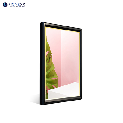Bom preço Sinalização digital de alta definição 32 polegadas quadro de ouro Espelho LCD Display 700nits Espelho Sinalização digital para hotéis on-line