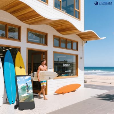 IP55 High-Brightness HD Screen Outdoor Battery Powered Digital Sign Battery Operated Digital Signage 43 Inch