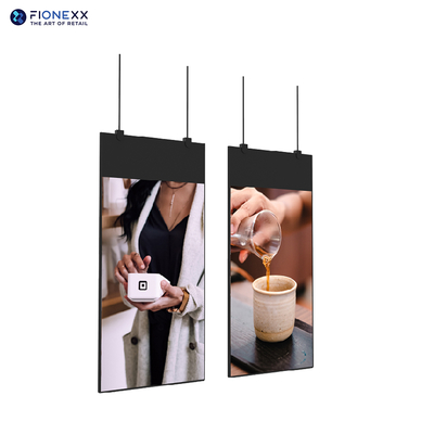 Bom preço OEM Display LCD suspenso de dois lados Display digital vertical 700nits on-line