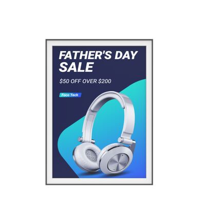 Ecrã de tinta de cor ultra fina luz solar legível sinal de boas-vindas evento notícia e papel painel publicitário