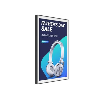 28.5 Inch Colour E-Paper Display Battery Version Custom Frame Color Green Technology Signage Epaper