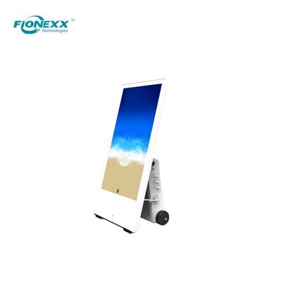 Bom preço Cartão de sinalização digital de 43 polegadas 1080P para o exterior com bateria 2000 Nits PCAP Opcional on-line
