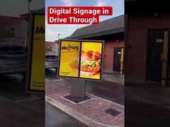 55 polegadas Drive Thru Digital Signage Single Screen IP66 Outdoor Menu Board